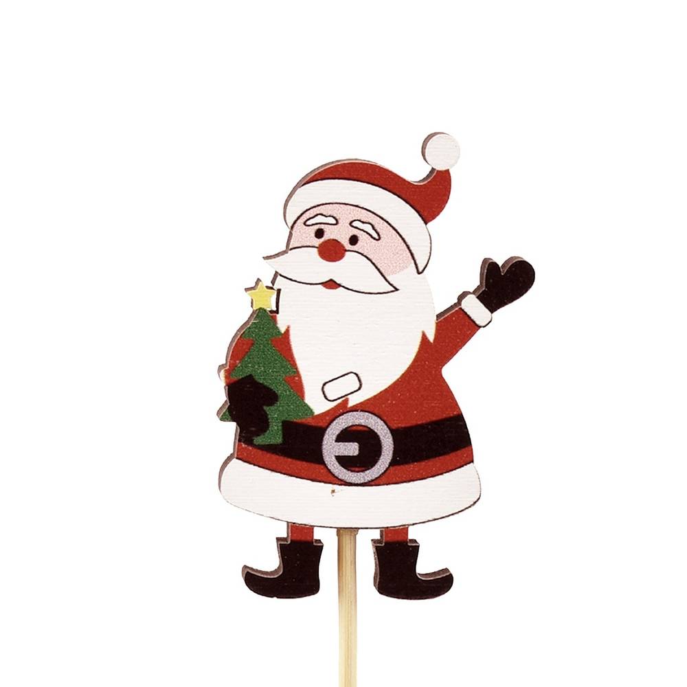 Weihnachtsmann auf Stab rot L20cm 07.5cm