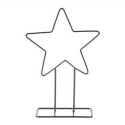 Deko Stern/Fuss Metall schwarz 40x12x50cm