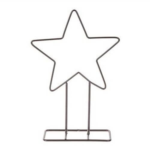 Deko Stern/Fuss Metall schwarz 40x12x50cm