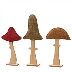 Deko Pilz mix braun 15x05x38.5cm 