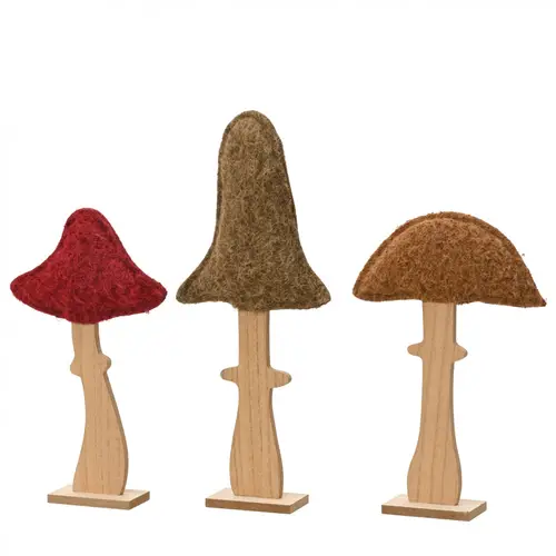 Deko Pilz mix braun 15x05x38.5cm 
