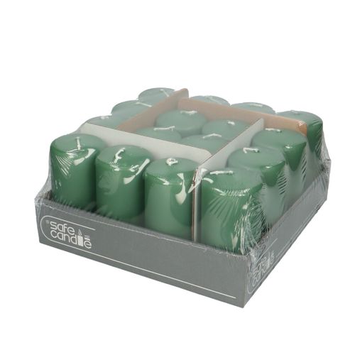Stumpfkerze Safe grün D06cm H12cm