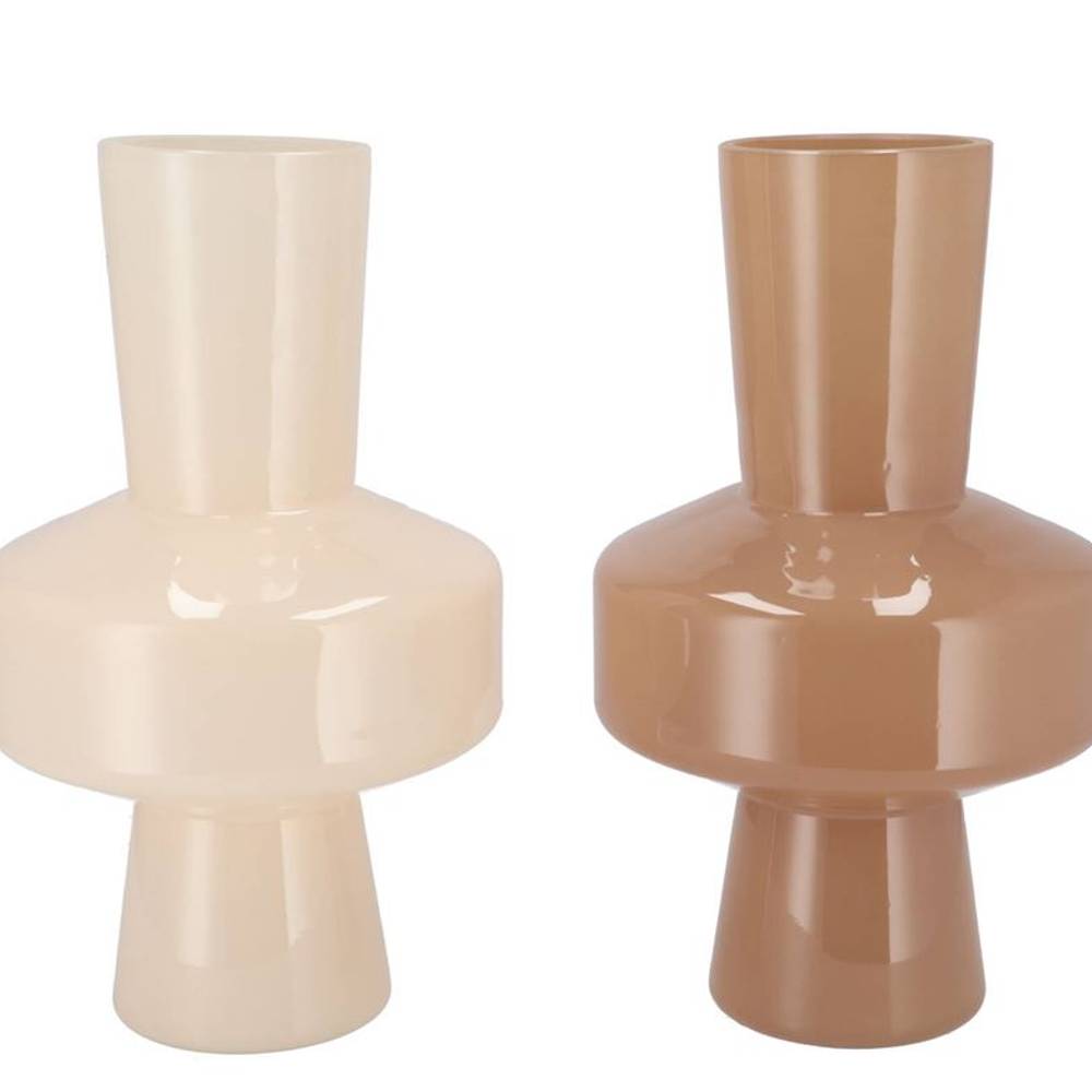 Glas Vase Beau mix braun 18x18x31cm