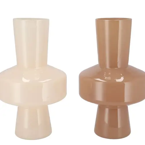 Glas Vase Beau mix braun 18x18x31cm