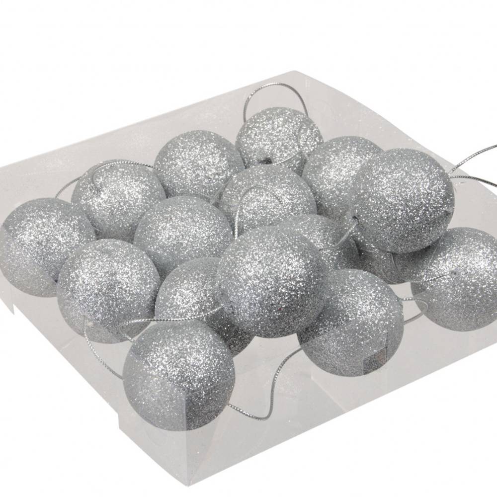 Girlande Kugel Silber 2m