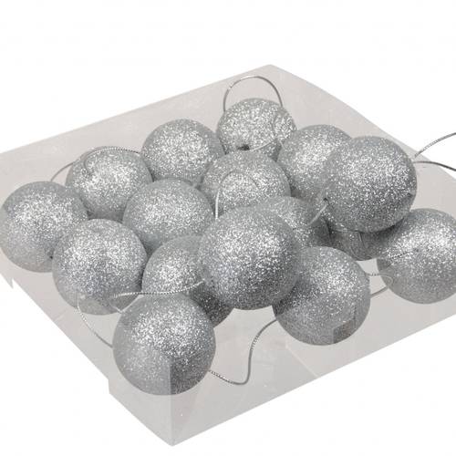 Girlande Kugel Silber 2m