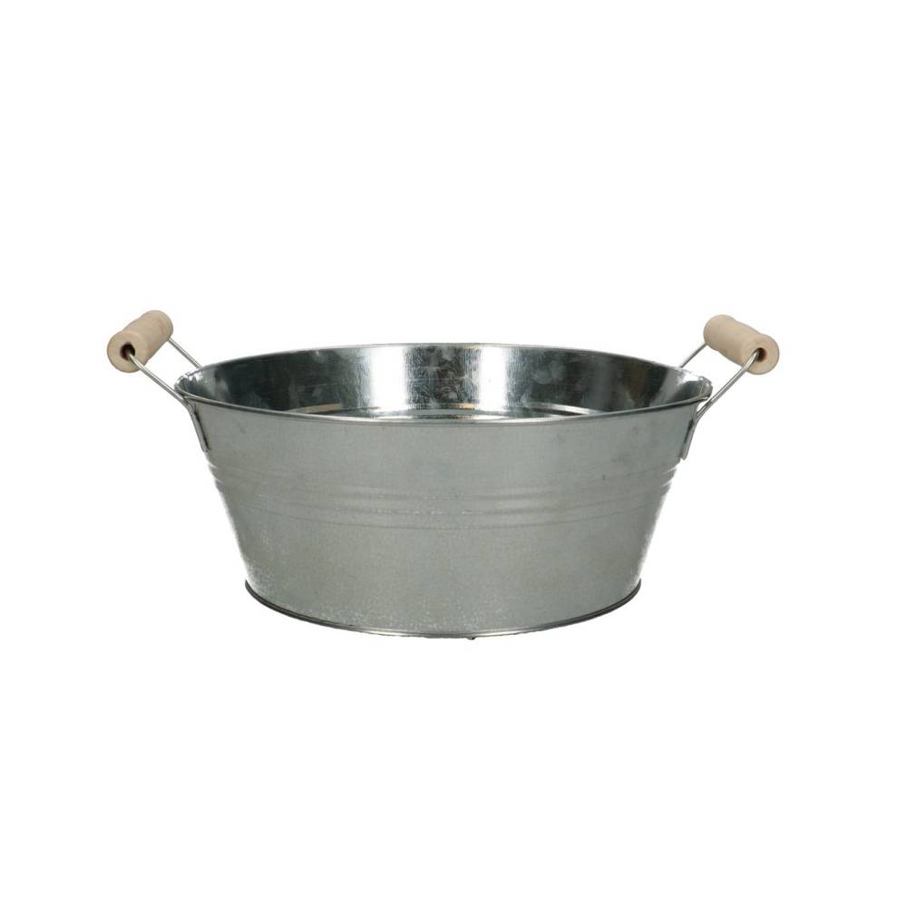 Zink Schale silber D22cm H09cm