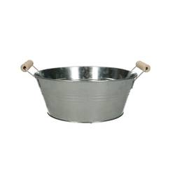 Zink Schale silber D22cm H09cm
