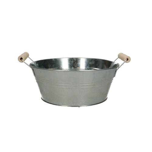 Zink Schale silber D22cm H09cm