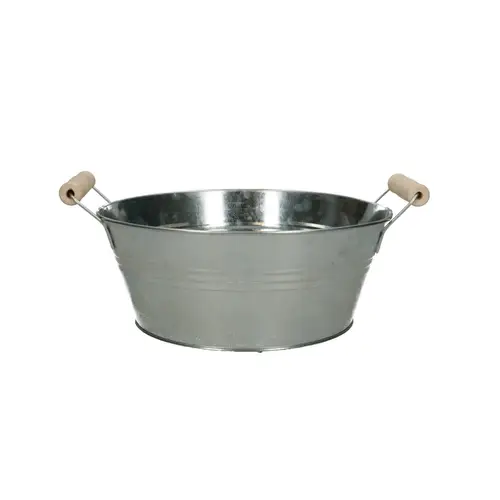Zink Schale silber D22cm H09cm