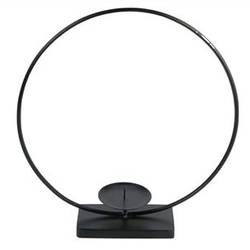 Kerzenständer Floral Ring schwarz D36cm H41cm