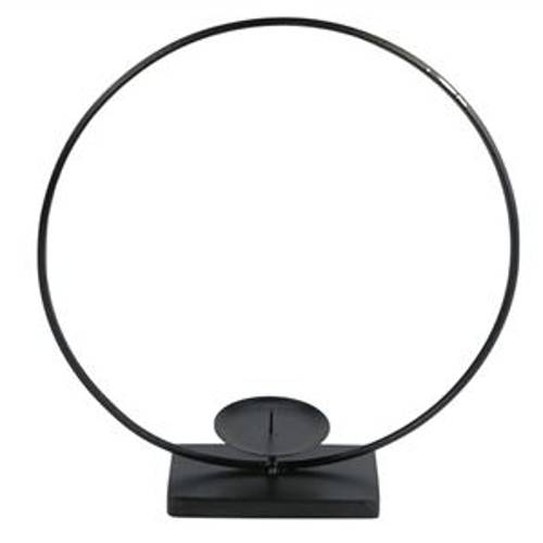 Kerzenständer Floral Ring schwarz D36cm H41cm