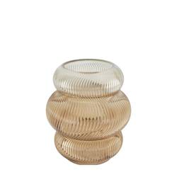 Glas Vase Bubble braun D19cm H21.5cm