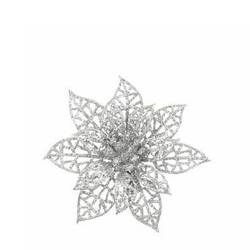 Poinsettia Clip silber 08cm x6