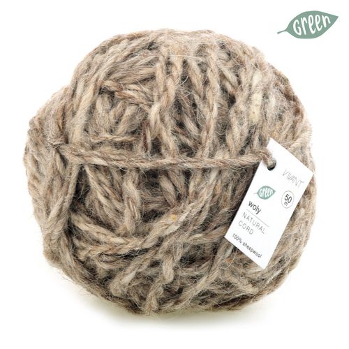 Wolle braun natur 5mm 50m