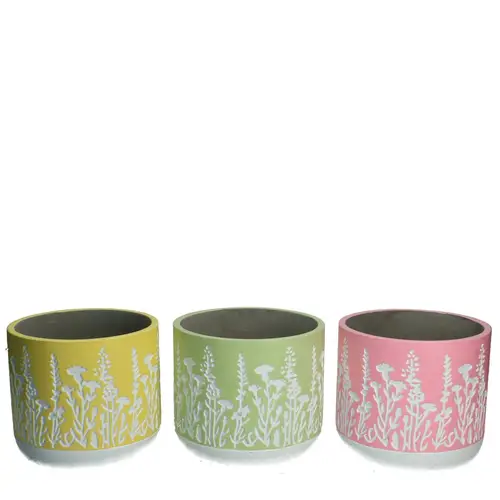 Keramik Übertopf mix Spring D13.5cm H12.5cm