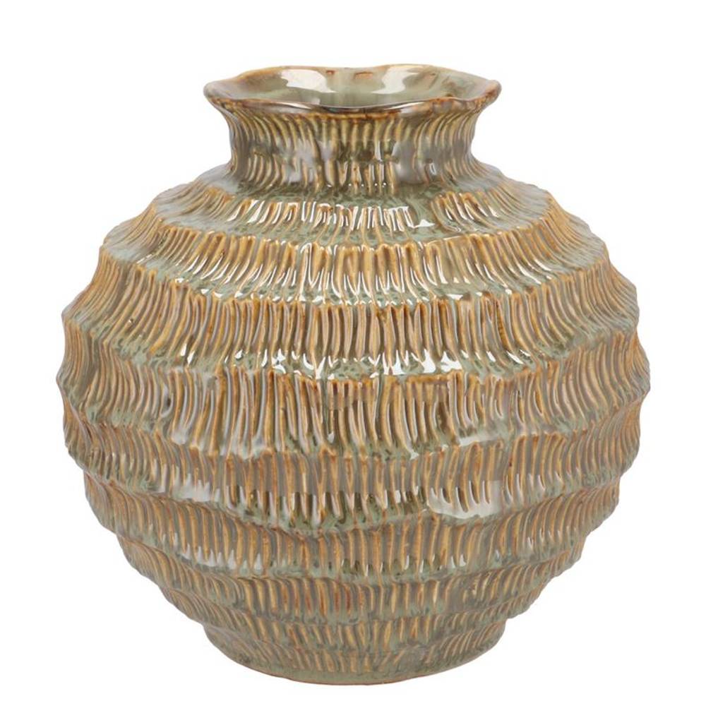 Keramik Vase Loui sand 25x25x24cm