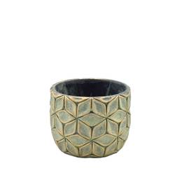 Keramik Übertopf Jax gold D11.5cm H09cm