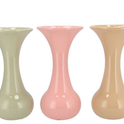 Keramik Vase Mia Dreamy mix pastel 13x13x27cm