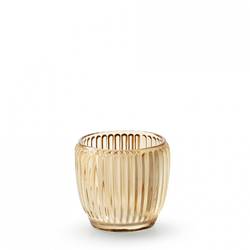 Glas Teelicht Millie gelb D08cm H07cm 