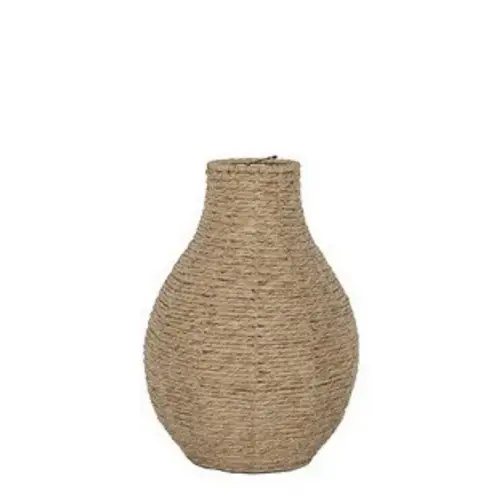 Chalki Vase Seil braun D26cm H35cm