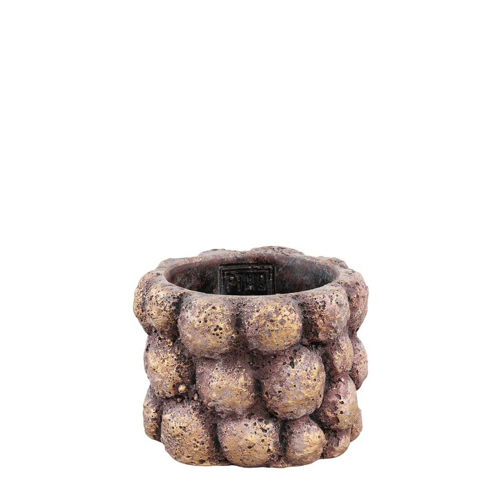 Keramik Übertopf Gen braun D12cm H09cm