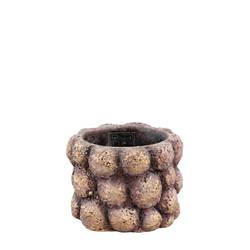 Keramik Übertopf Gen braun D12cm H09cm