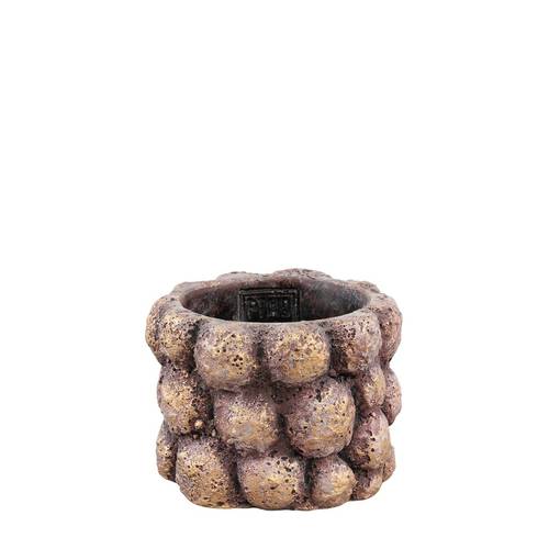 Keramik Übertopf Gen braun D12cm H09cm