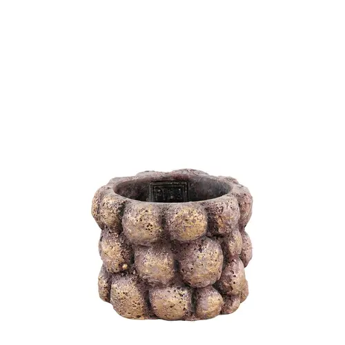 Keramik Übertopf Gen braun D12cm H09cm