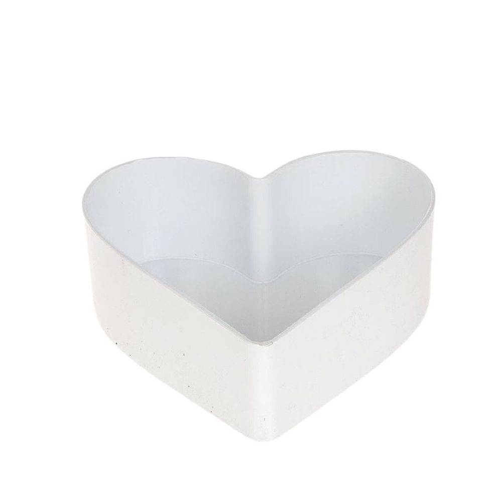 Melamine Herz weiss 15x15x7cm