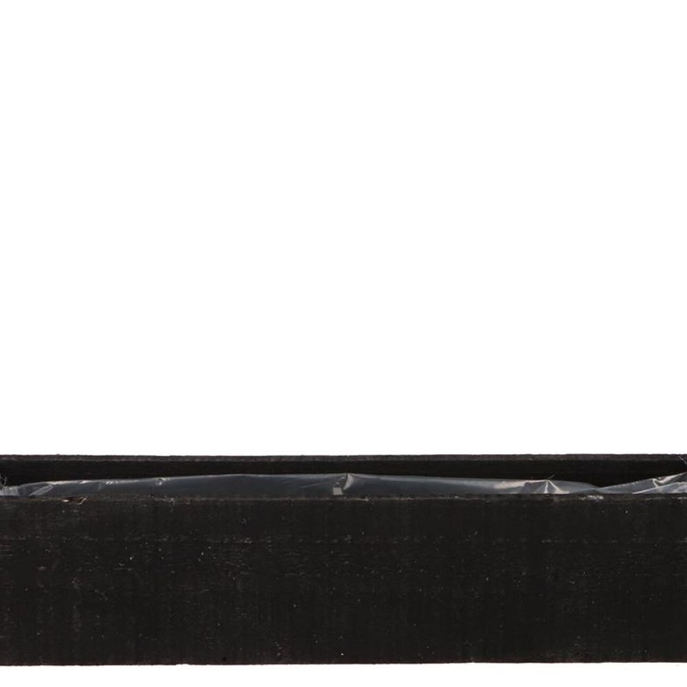 Holz Übertopf Rechteck schwarz 32x08x07cm
