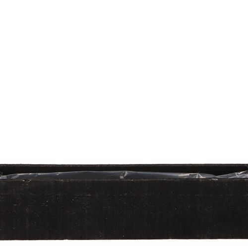 Holz Übertopf Rechteck schwarz 32x08x07cm