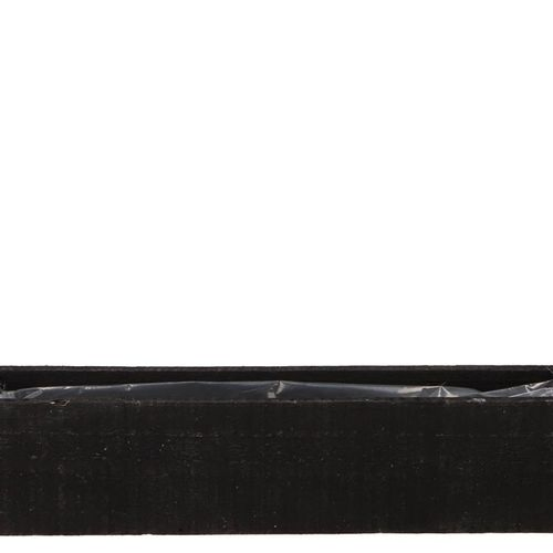 Holz Übertopf Rechteck schwarz 32x08x07cm