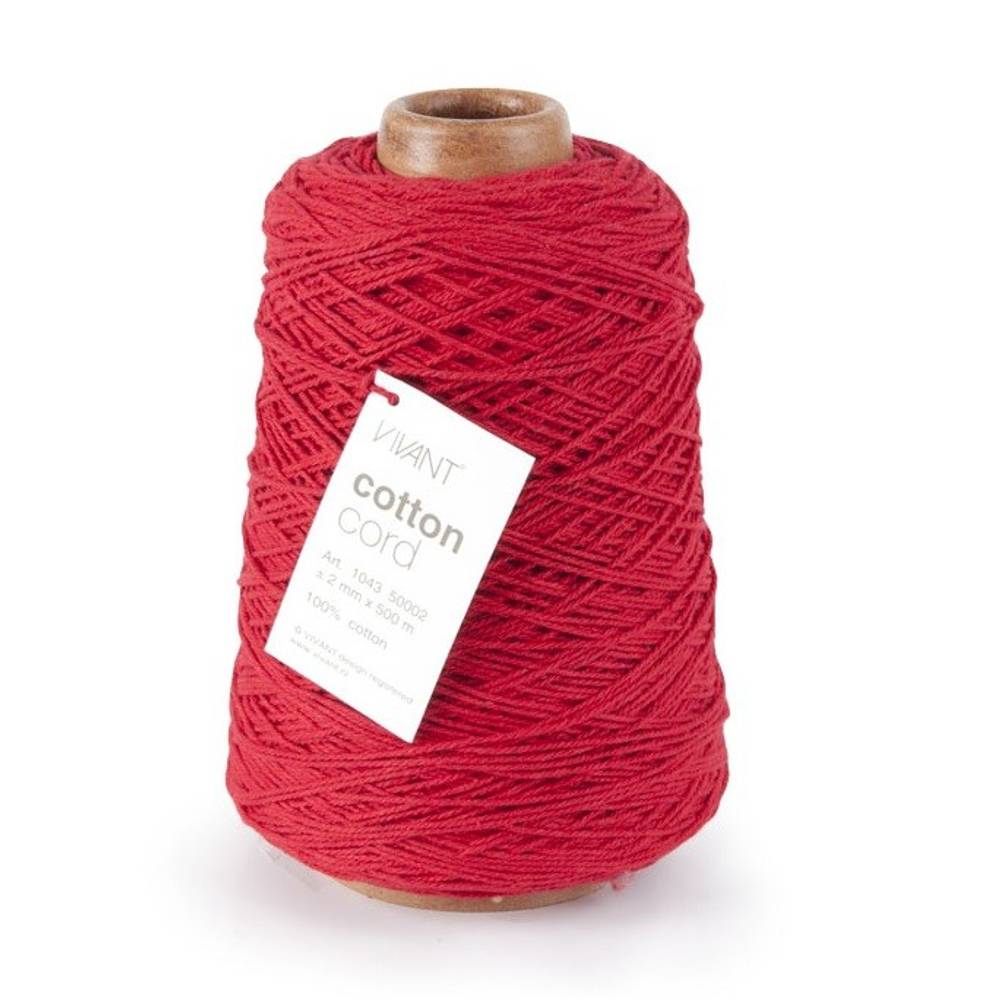 Seil Baumwolle rot 2mm 500m