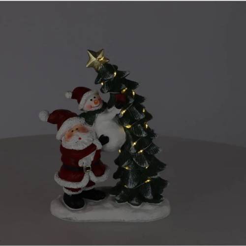 Weihnachtsmann/Baum Licht mit Batterie 17×09×21cm