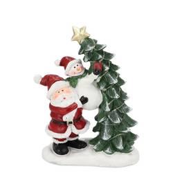 Weihnachtsmann/Baum Licht mit Batterie 17×09×21cm