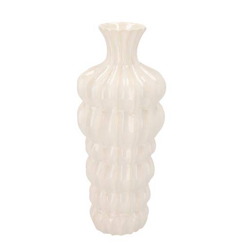 Keramik Vase Dunja weiss 13x13x32cm