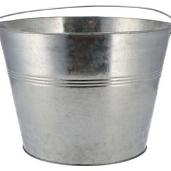 Zink Eimer silber +Henkel D27cm H20cm