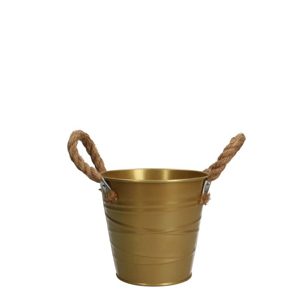 Zink Übertopf Julia gold D13cm H12cm