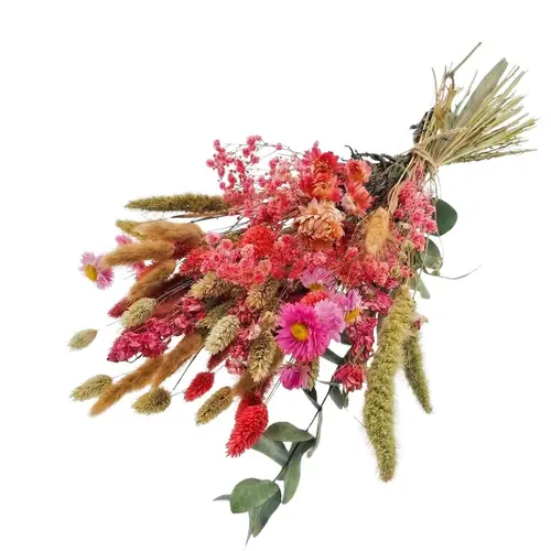 Trockenblumen Strauss rosa L55cm