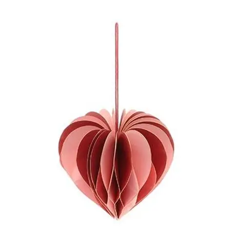 Hänger Herz faltbar rot D05cm H40cm