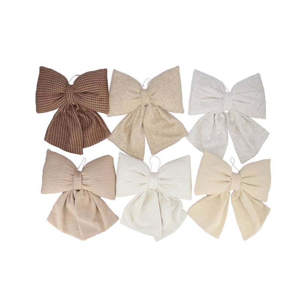Hänger Schleife Sand mix braun 13x15cm