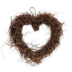 Kranz Herz Wurzel rau D40cm