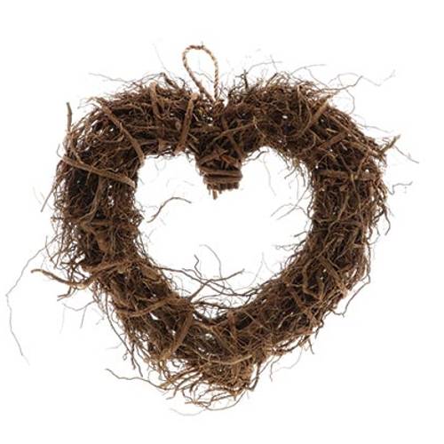 Kranz Herz Wurzel rau D40cm