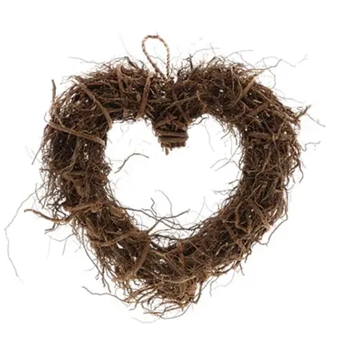 Kranz Herz Wurzel rau D40cm