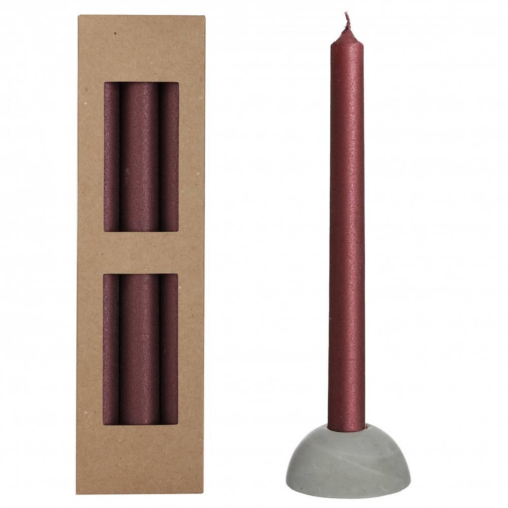 Kerze Bleistift Bliss weinrot D02.2cm H25cm x3