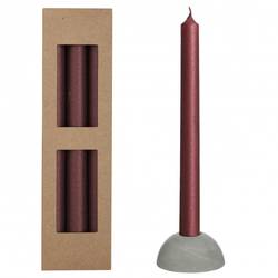 Kerze Bleistift Bliss weinrot D02.2cm H25cm x3