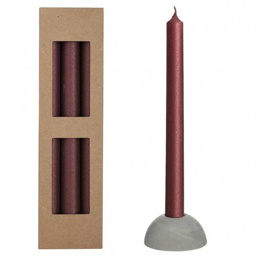 Kerze Bleistift Bliss weinrot D02.2cm H25cm x3