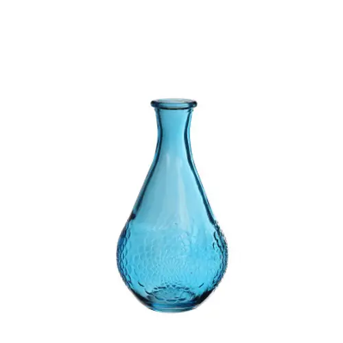 Glas Flasche Dahlia dunkel blau D09 H16cm