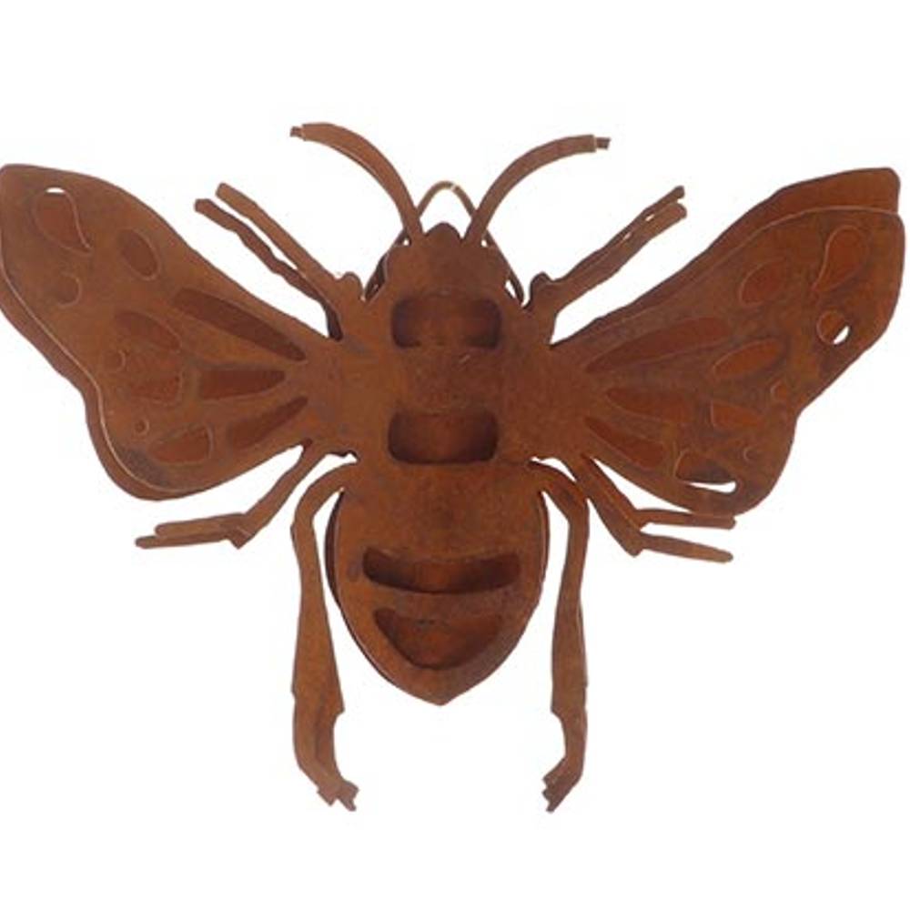 Wandaufhänger Biene rostig D16cm